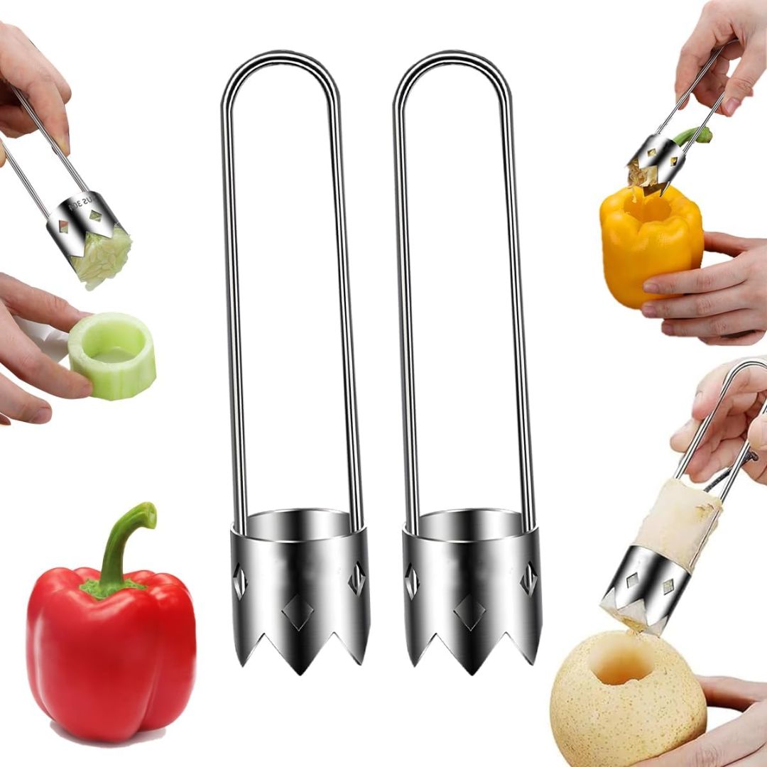 Descorazonador de frutas y verduras de acero inoxidable