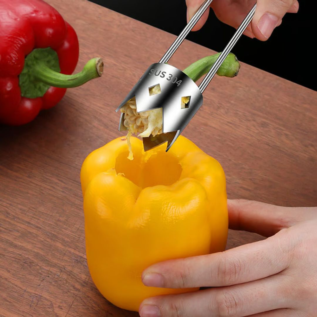 Descorazonador de frutas y verduras de acero inoxidable - Hipnotelia