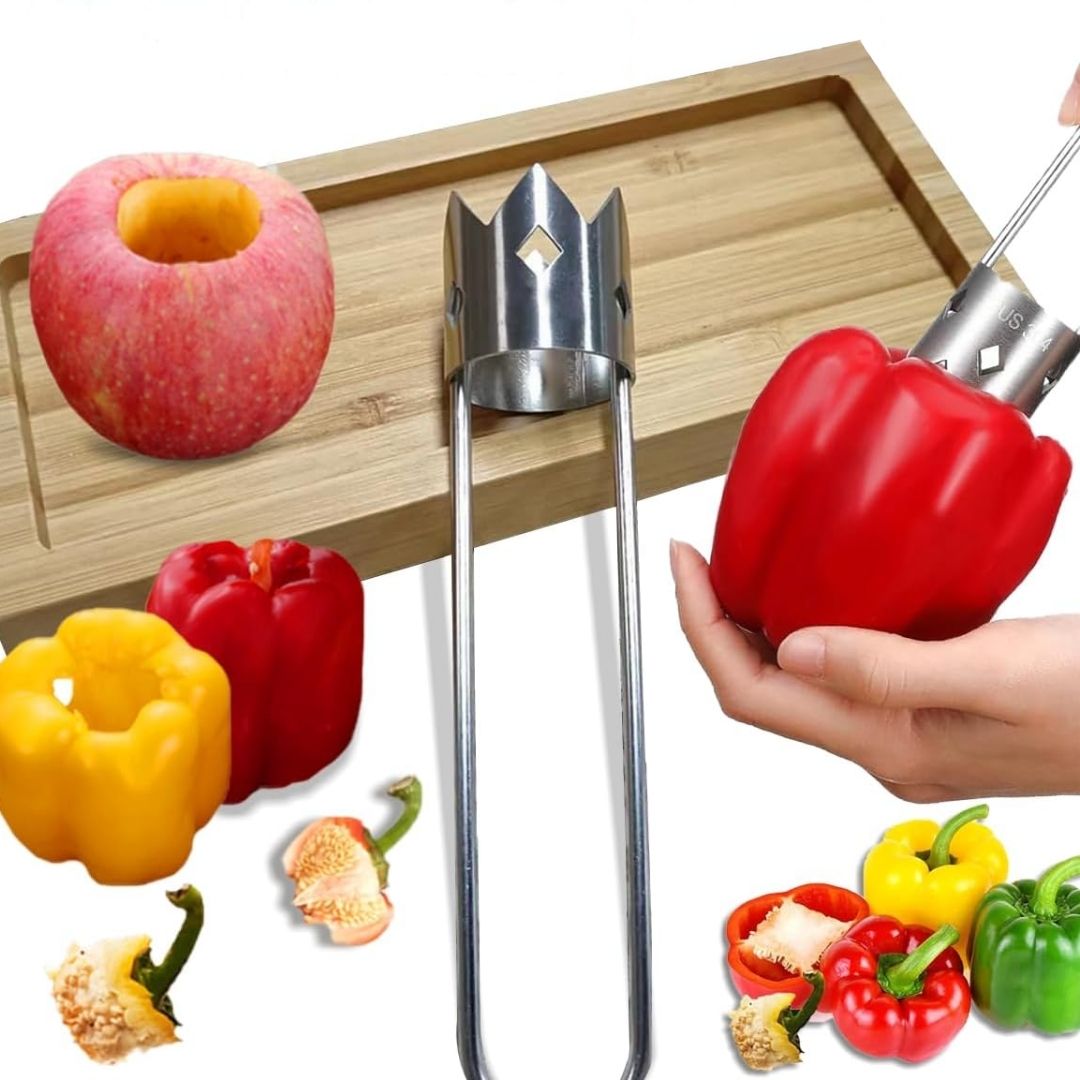 Descorazonador de frutas y verduras de acero inoxidable - Hipnotelia