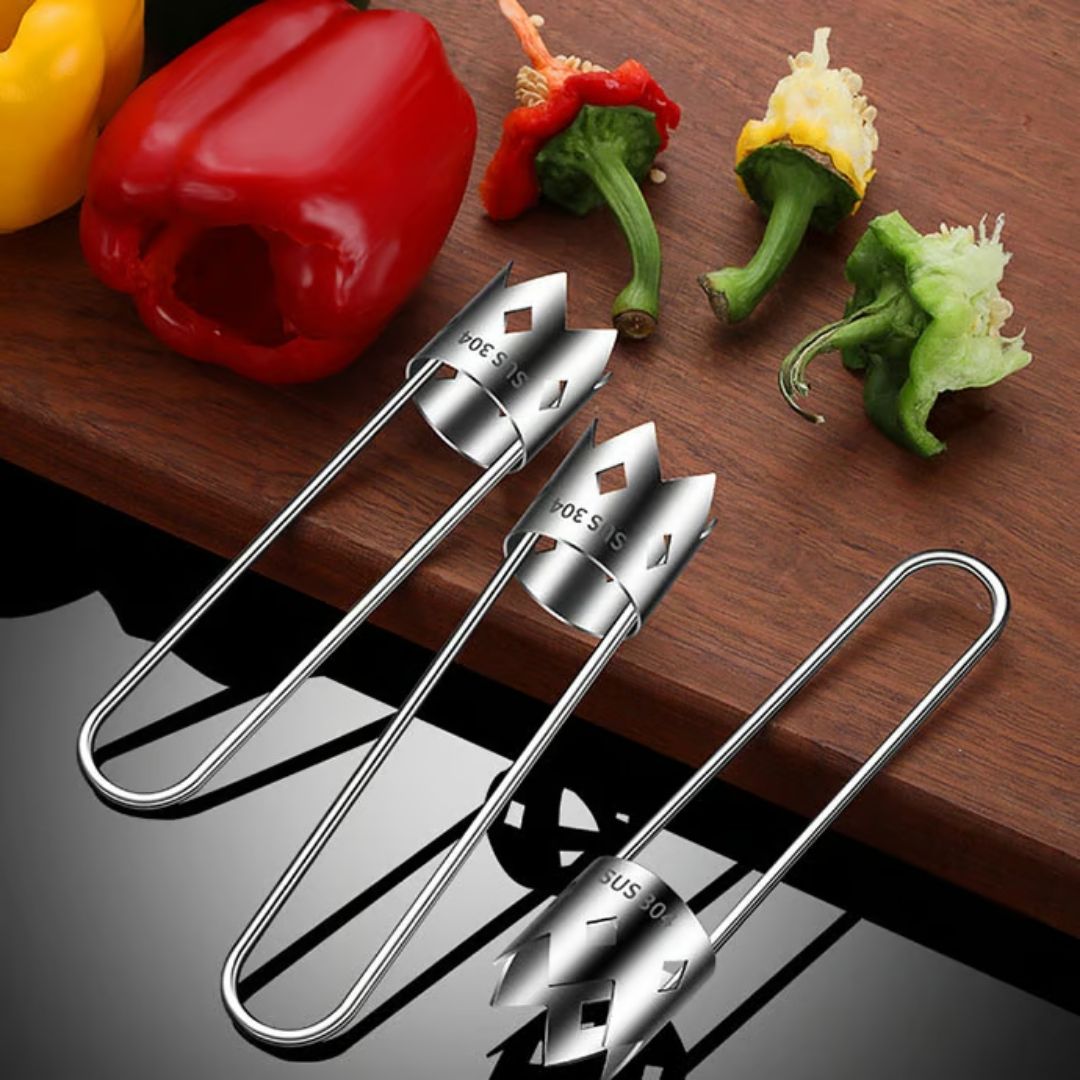 Descorazonador de frutas y verduras de acero inoxidable - Hipnotelia
