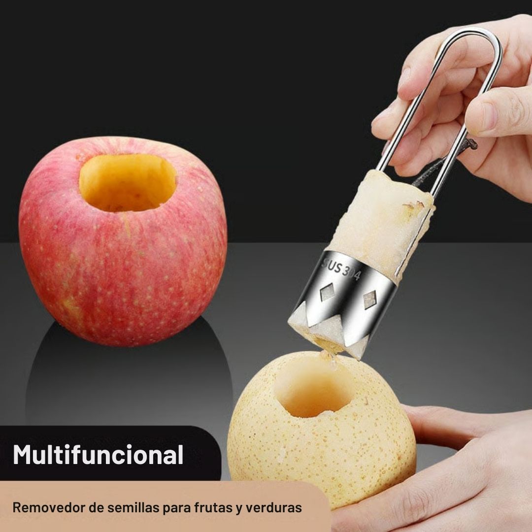 Descorazonador de frutas y verduras de acero inoxidable - Hipnotelia