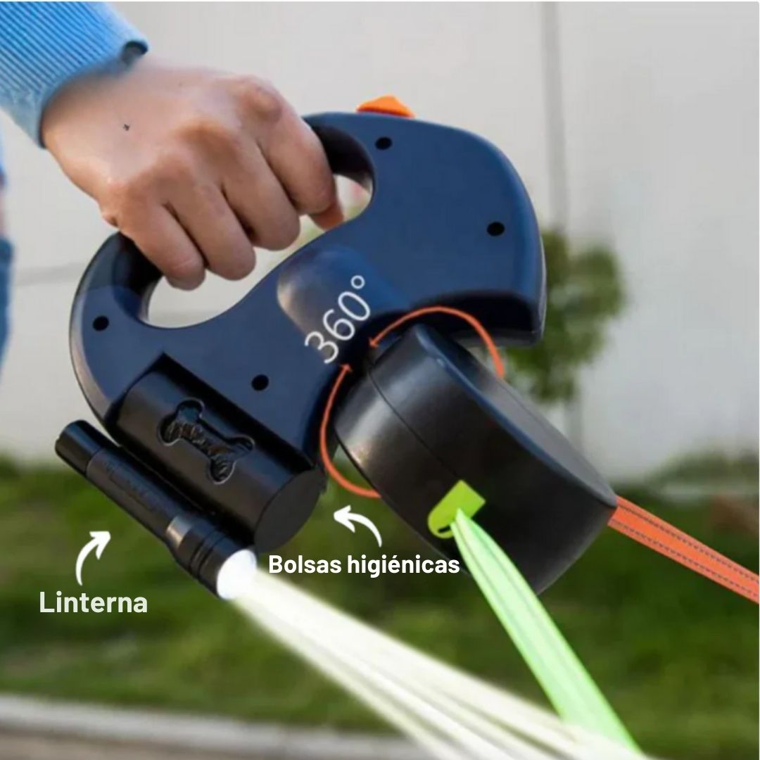 DuoLeash™ – Correa retráctil doble con luz LED - Hipnotelia
