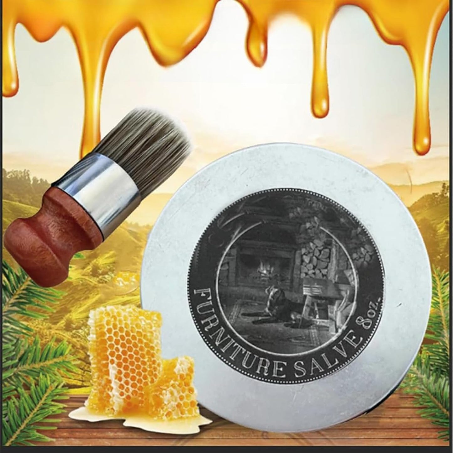 Ungüento y cepillo para muebles - Hipnotelia