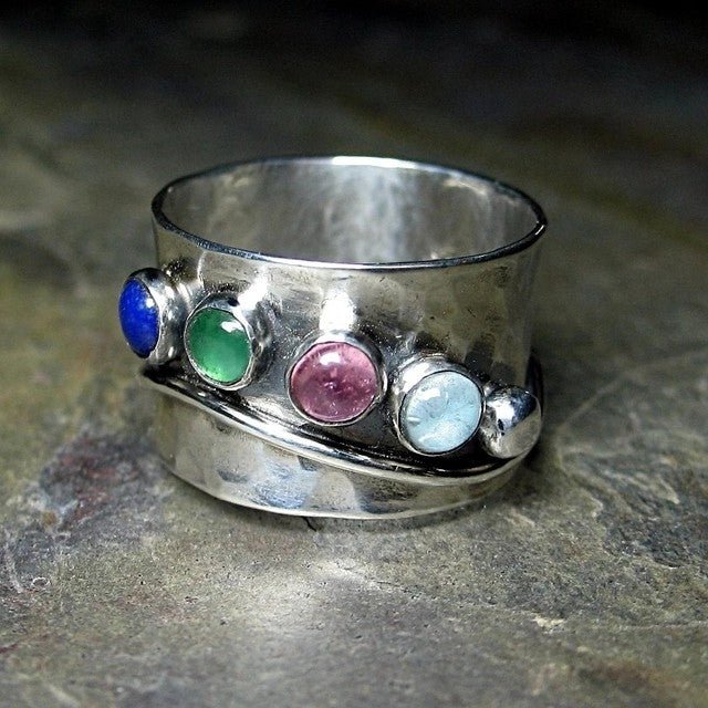 Anillo con cristales multicolor - Hipnotelia