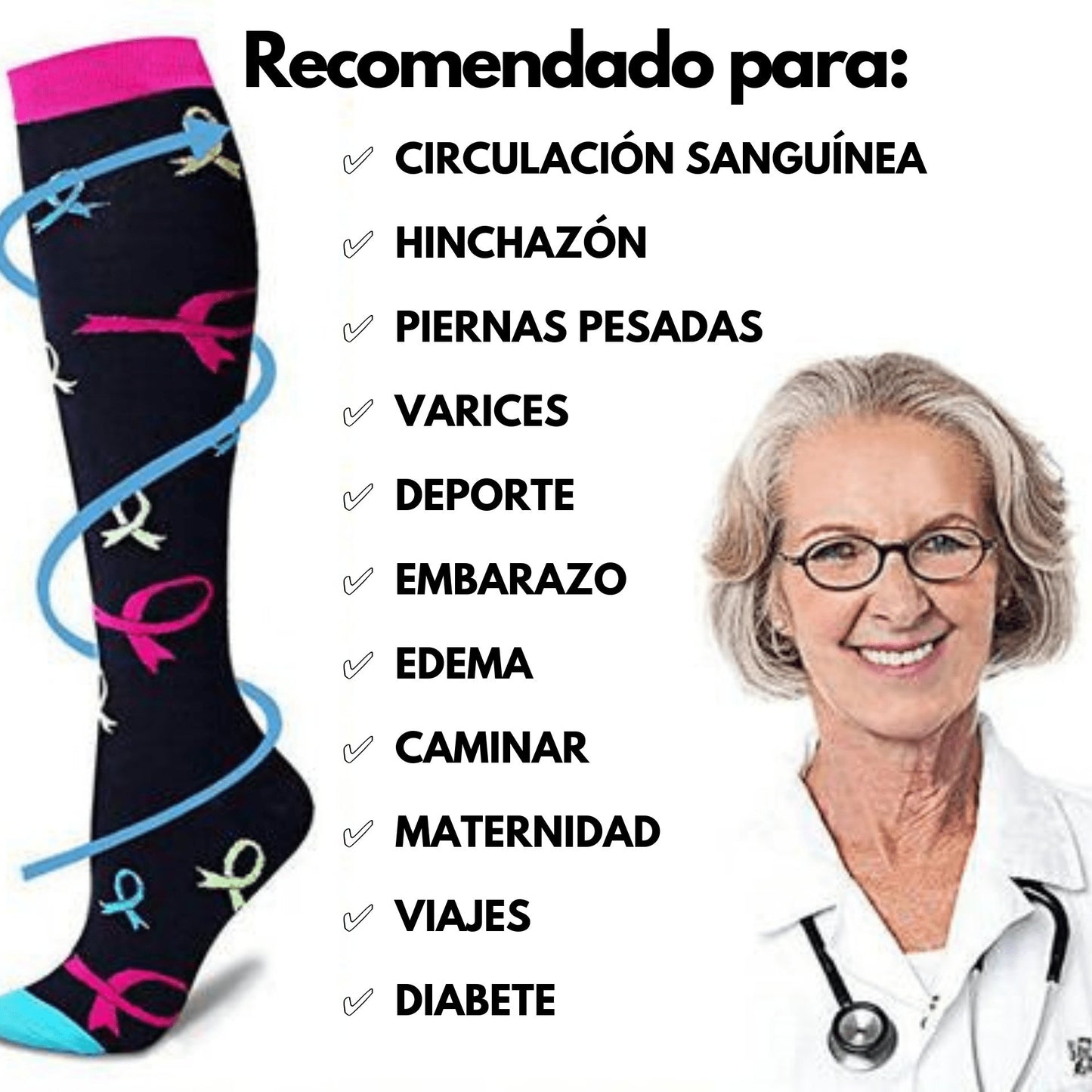 Calcetines de Compresión para Mujeres