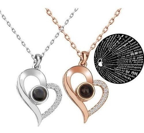 Collar "Te amo" en 100 idiomas con Caja - Hipnotelia