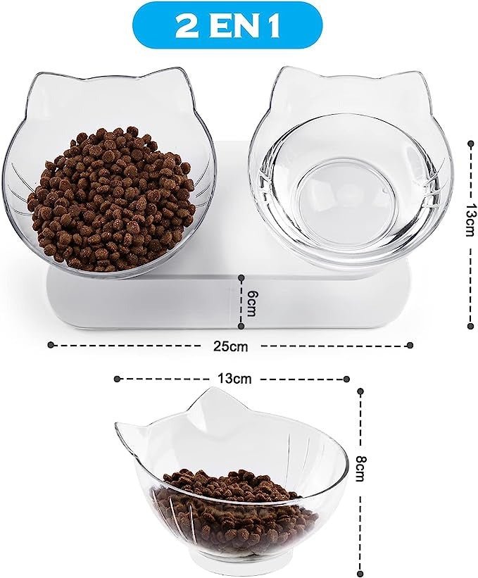 HeadBowl Comedero Ortopédico Antivómitos para Gatos