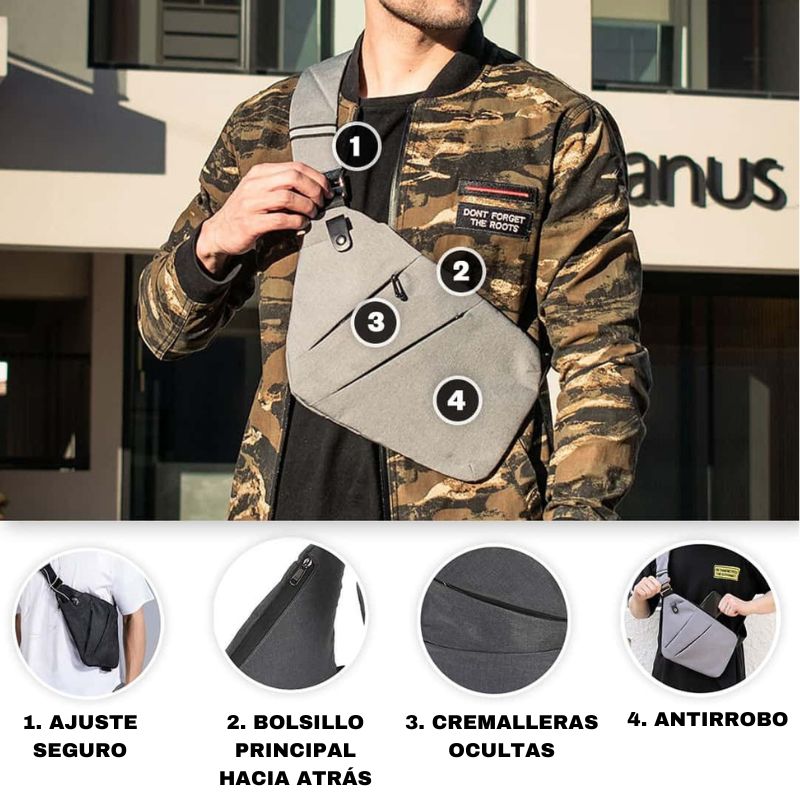 Mochila Cruzada Antirrobo SLIMBAG - Hipnotelia