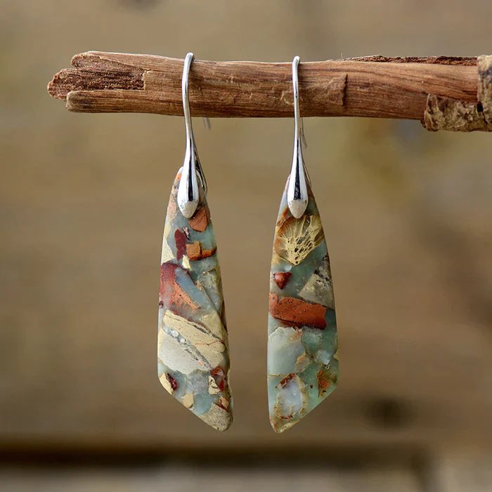 Pendientes de piedra natural vintage - Hipnotelia