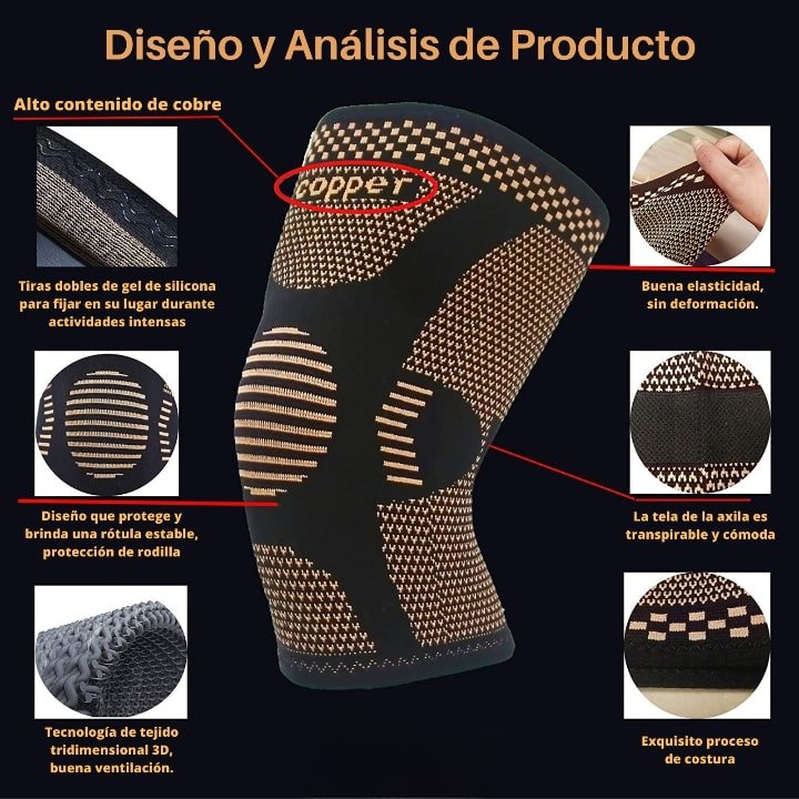 Rodillera de Compresión de Cobre - Hipnotelia