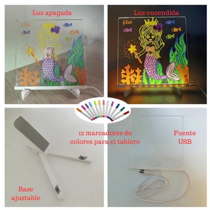 Tablero de notas LED con colores - Hipnotelia