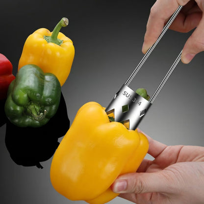 Descorazonador de frutas y verduras de acero inoxidable