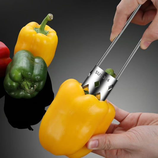 Descorazonador de frutas y verduras de acero inoxidable