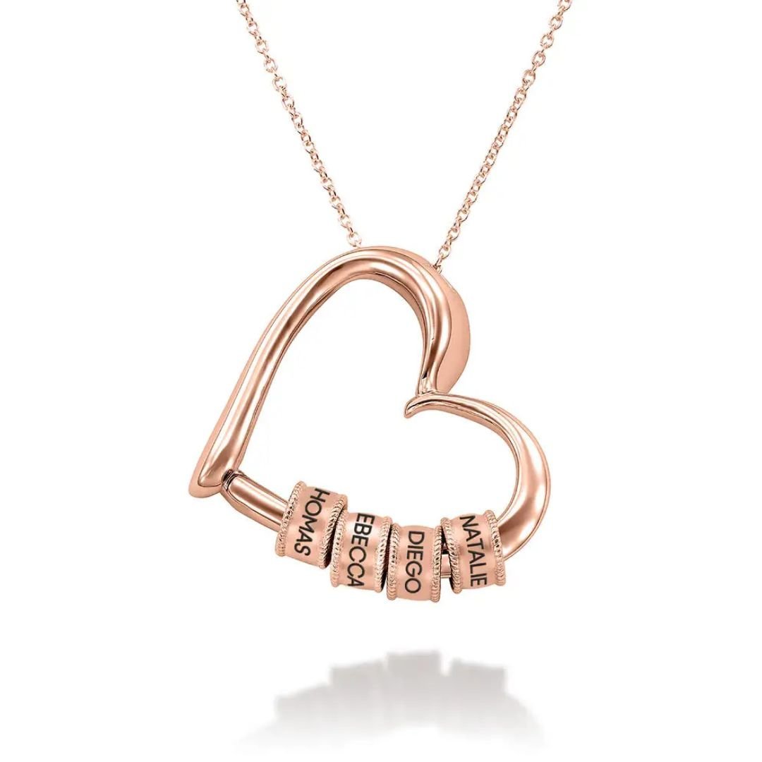 Collar corazón personalizado con nombres - Hipnotelia