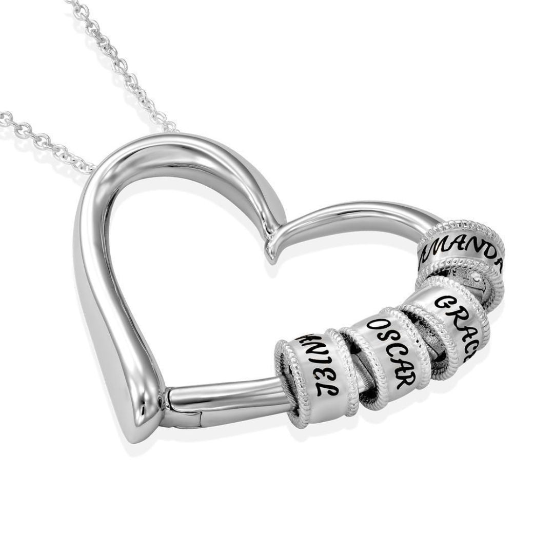 Collar corazón personalizado con nombres - Hipnotelia