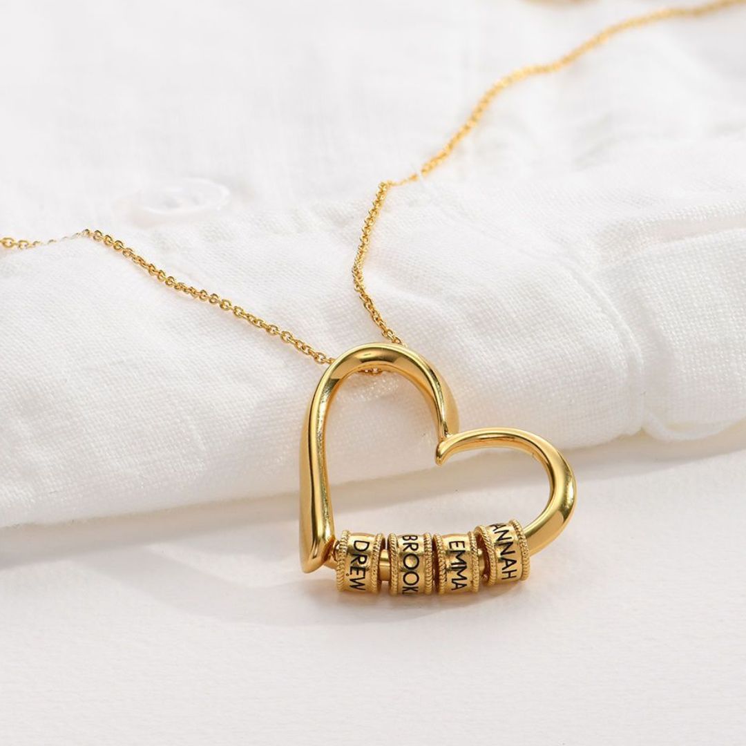 Collar corazón personalizado con nombres - Hipnotelia