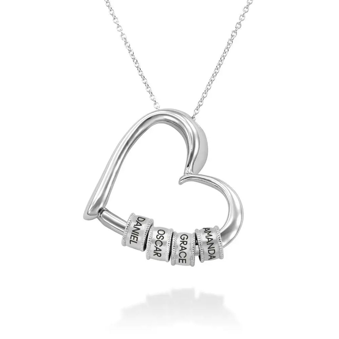 Collar corazón personalizado con nombres - Hipnotelia