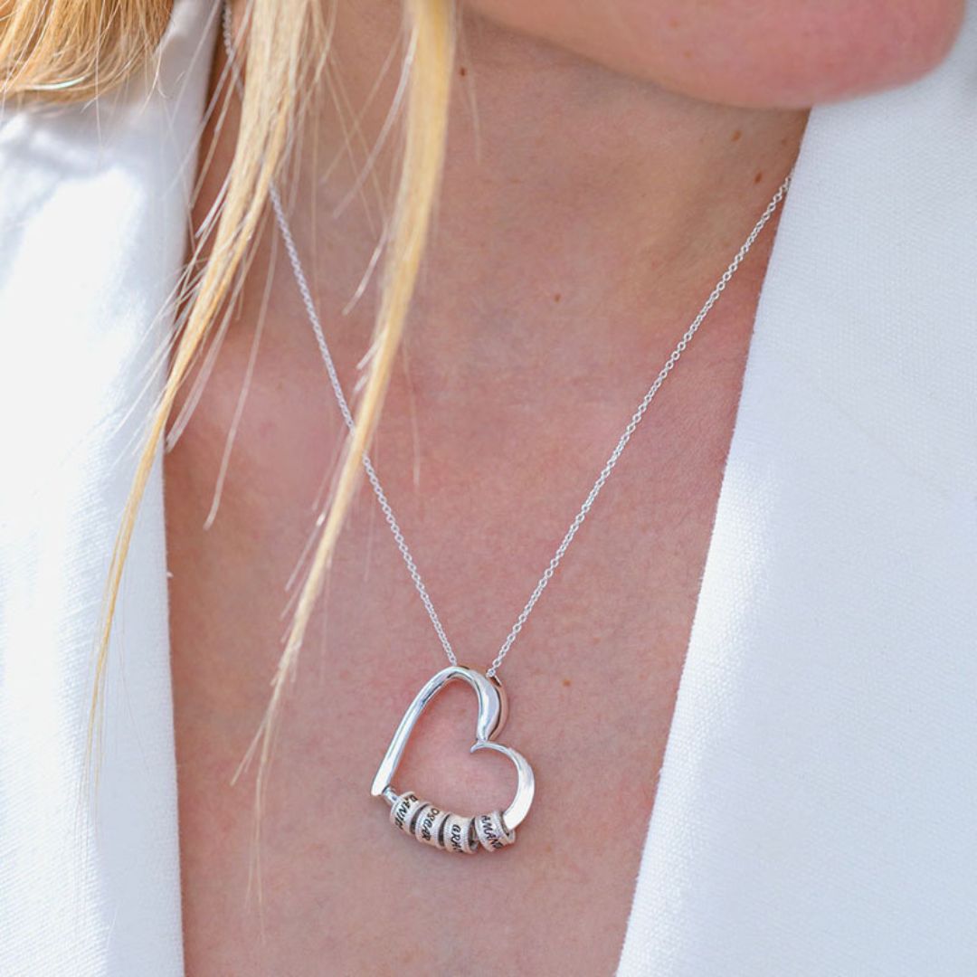 Collar corazón personalizado con nombres - Hipnotelia