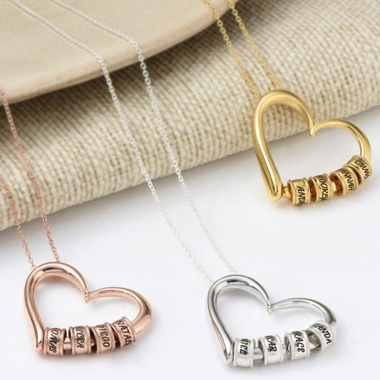 Collar corazón personalizado con nombres - Hipnotelia