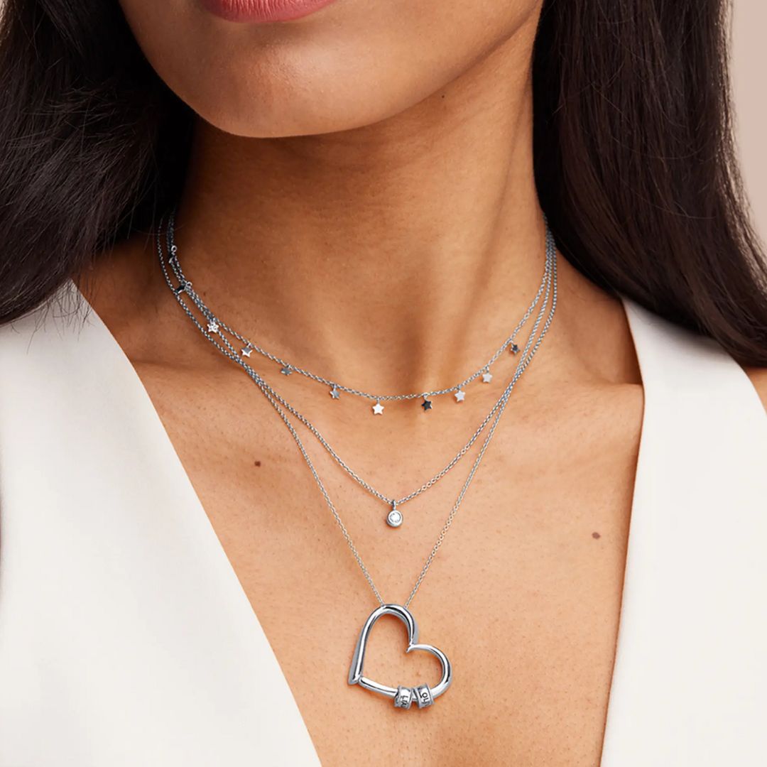 Collar corazón personalizado con nombres - Hipnotelia