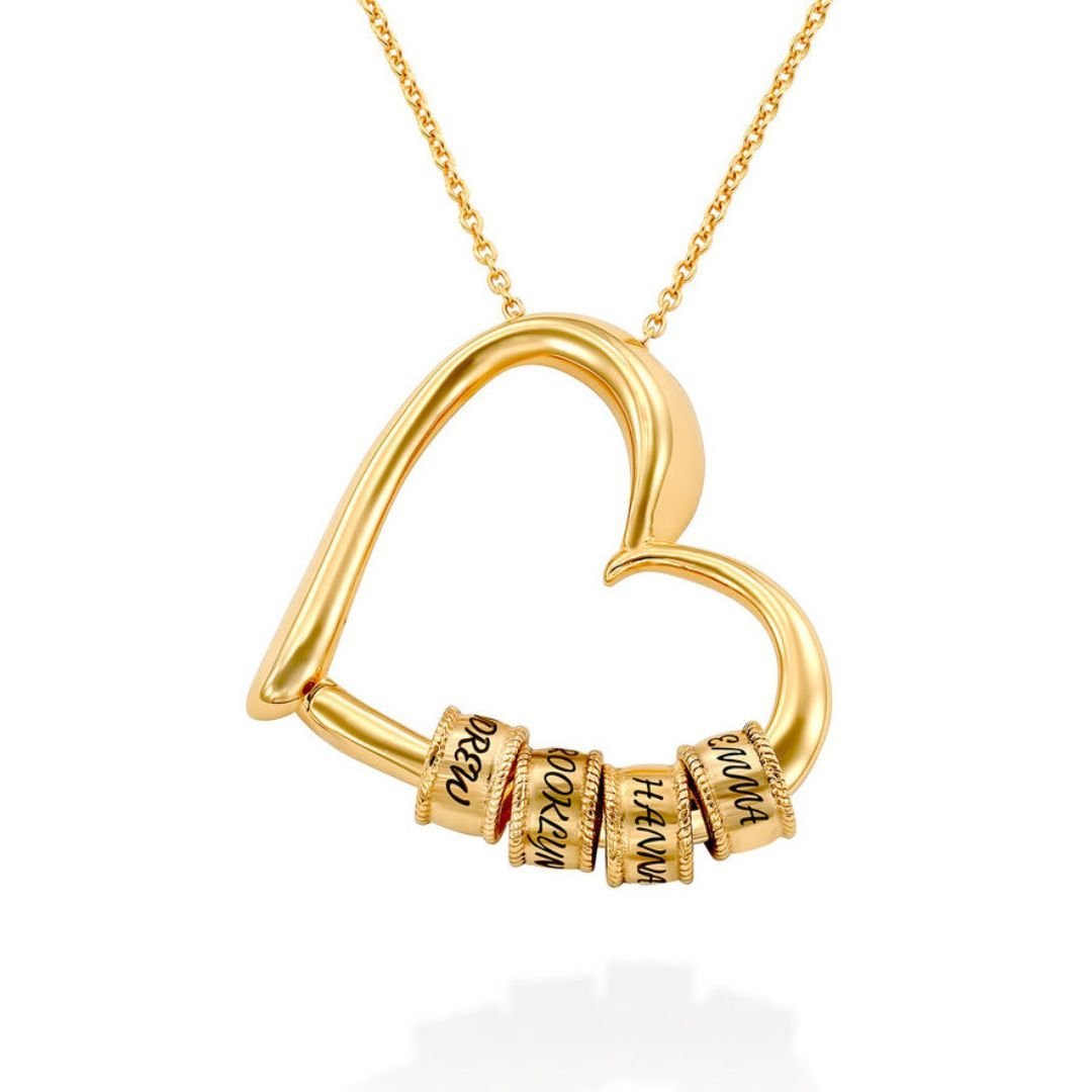 Collar corazón personalizado con nombres - Hipnotelia