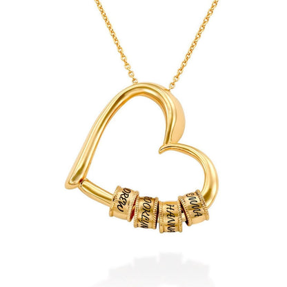 Collar corazón personalizado con nombres - Hipnotelia