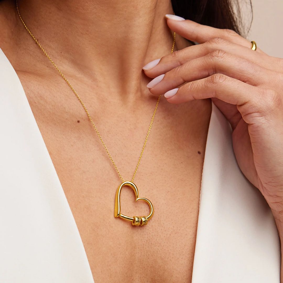 Collar corazón personalizado con nombres - Hipnotelia