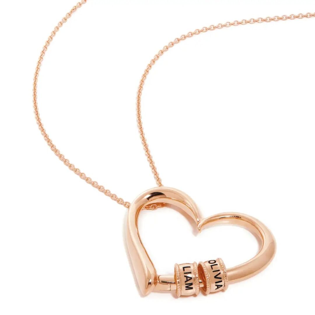 Collar corazón personalizado con nombres - Hipnotelia