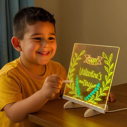 Pizarra de dibujo de escritura con LED para niños - Hipnotelia