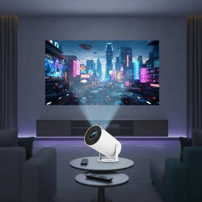Proyector Portátil 4K - Cine en Casa 180° 🎬 - Hipnotelia