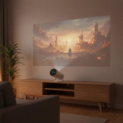 Proyector Portátil 4K - Cine en Casa 180° 🎬 - Hipnotelia