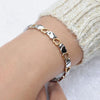 Pulsera magnética de corazones en acero inoxidable - Hipnotelia