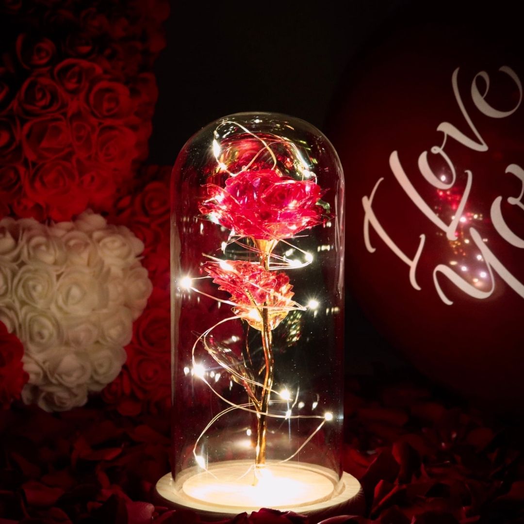 Rosa Encantada con Luces LED - Hipnotelia