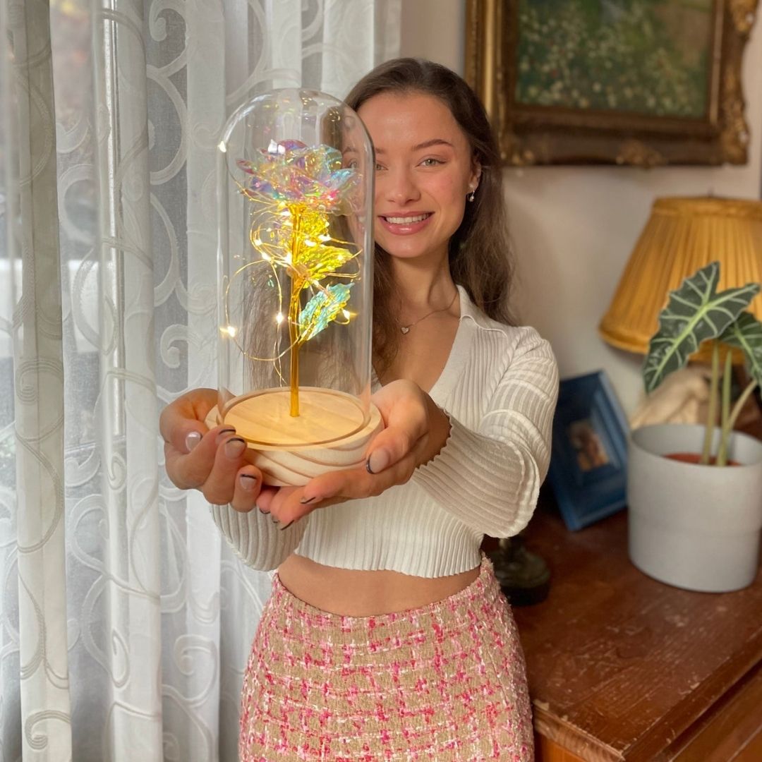 Rosa Encantada con Luces LED - Hipnotelia