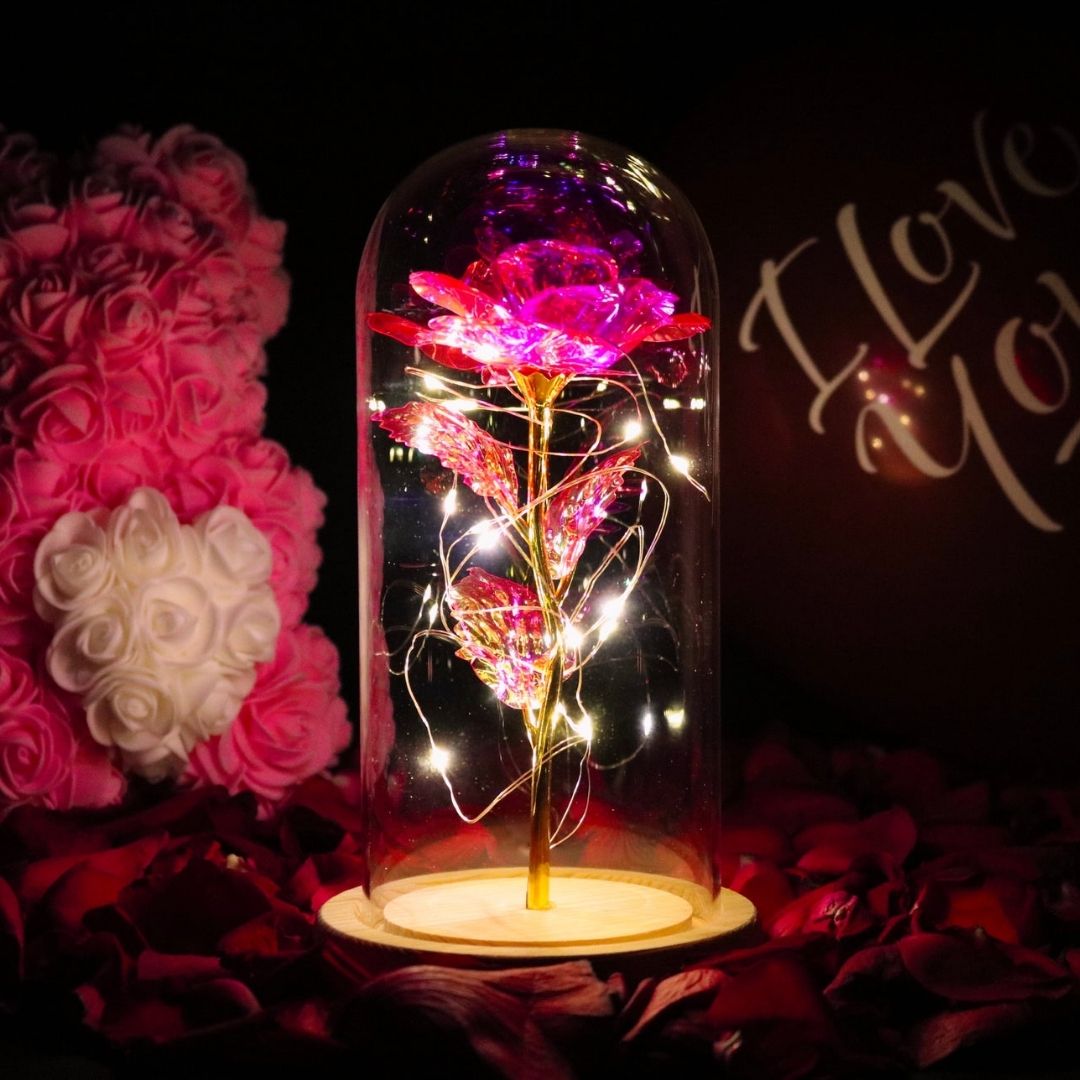 Rosa Encantada con Luces LED - Hipnotelia