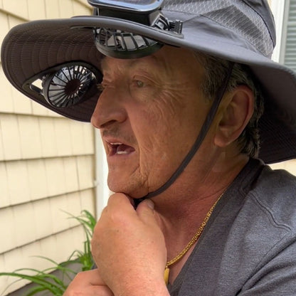 Sombrero con Ventilador Solar Doble - Hipnotelia