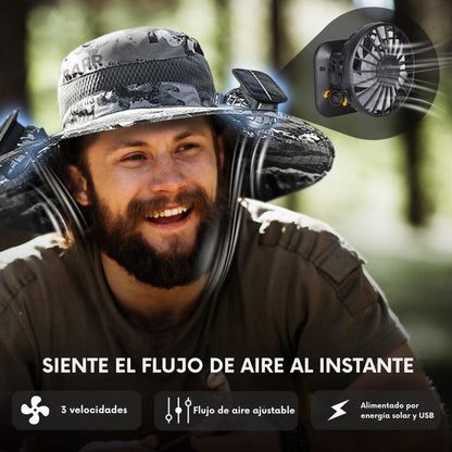 Sombrero con Ventilador Solar Doble - Hipnotelia