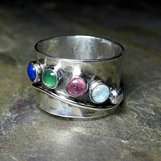 Anillo con cristales multicolor - Hipnotelia