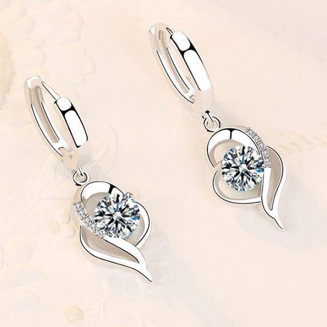 Aretes plateados de circonita - Hipnotelia