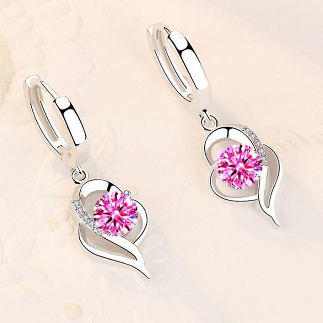 Aretes plateados de circonita - Hipnotelia