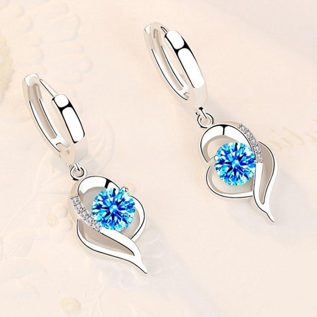 Aretes plateados de circonita - Hipnotelia