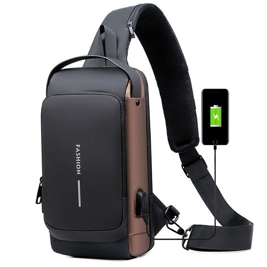 Bandolera antirrobo con carga USB