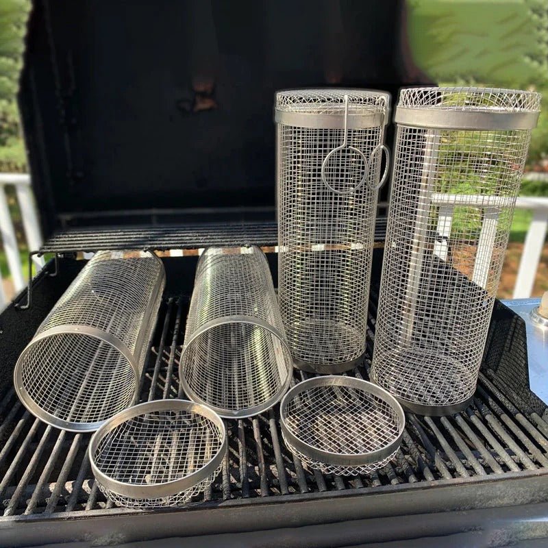 Cesta cilíndrica de parrilla