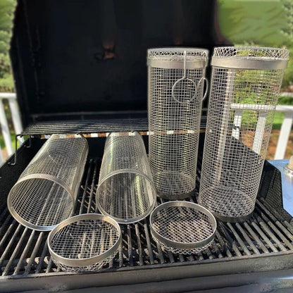 Cesta cilíndrica de parrilla