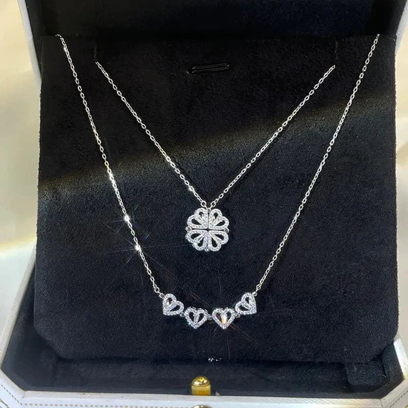 Collar con  Trébol de cuatro corazones - Moroveta