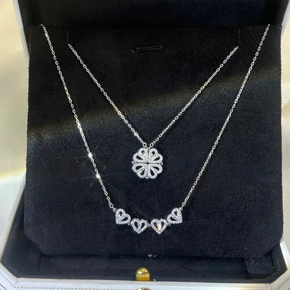 Collar con  Trébol de cuatro corazones - Moroveta