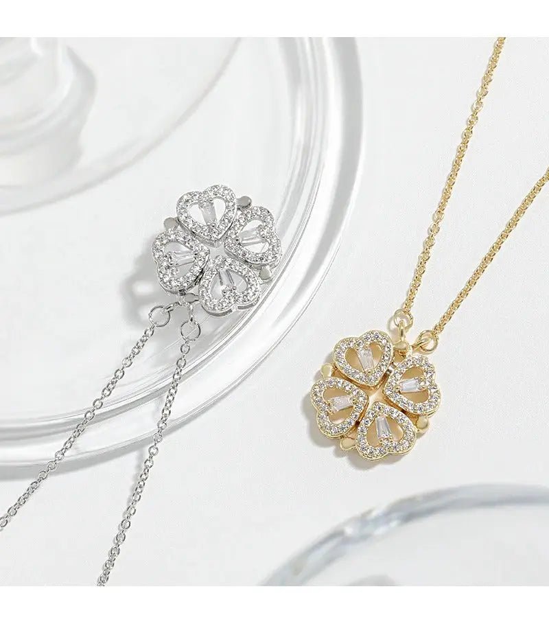 Collar con  Trébol de cuatro corazones - Moroveta