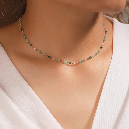 Collar de cuentas cubicas multicolor - Hipnotelia
