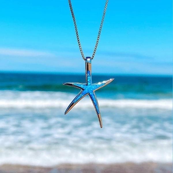 Collar de estrella de mar plateado - Hipnotelia