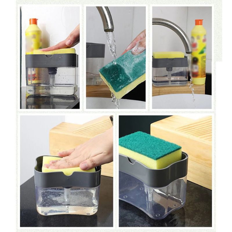 Dispensador de jabón líquido y soporte de esponja - Hipnotelia